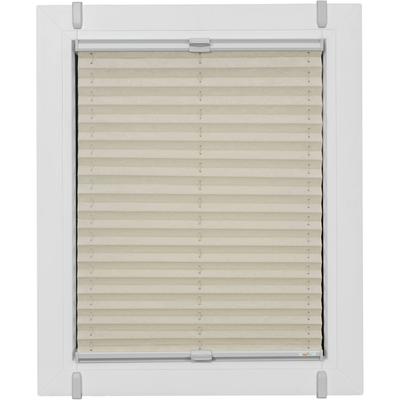 Plissee SUNLINES "One Size Style Crush", beige (sand, grau, grau), B:40cm H:130cm, Obermaterial: 85% Polyester, 15% sonstige Fasern, Plissees, Zubehörfarbe grau, zum Klemmen Image