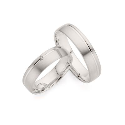 Trauring PHÖNIX "Schmuck Geschenk Silber 925 Trauring Ehering LIEBE versch. Varianten" Gr. 54, silber (silberfarben), Fingerringe, Damen, 54, ohne Brillanten, Silber 925 (Sterlingsilber), 5mm, Made in Germany - wahlweise mit oder ohne Brillanten Image