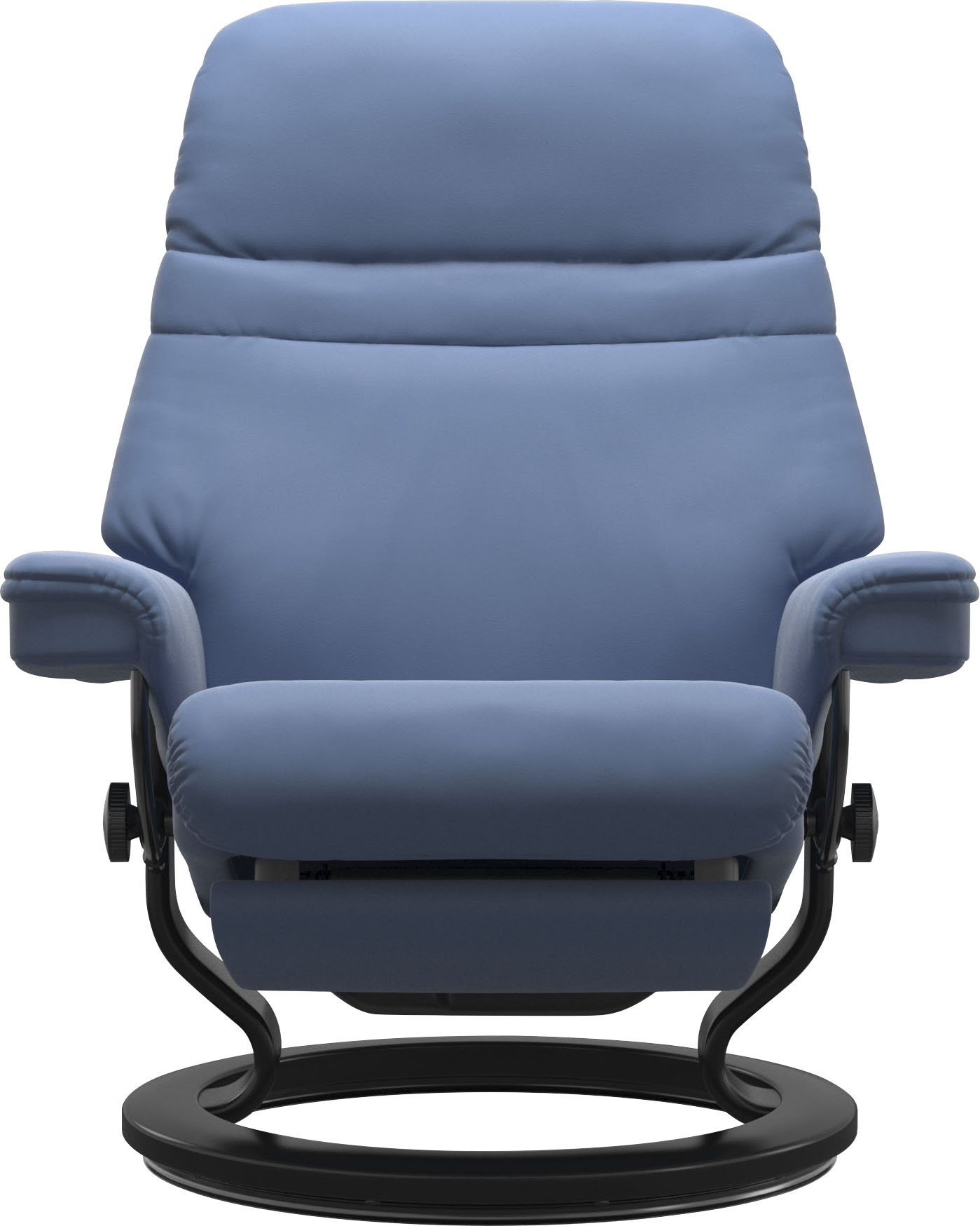 Relaxsessel STRESSLESS "Sunrise", lazuli blau batick, B:79cm H:103cm T:78cm, Leder BATICK: BATICK ist ein leicht korrigiertes, durchgefärbtes und genarbtes Möbelleder, bei dem die meisten Unebenheiten und Spuren in der Regel entfernt wurden.;Leder... Image