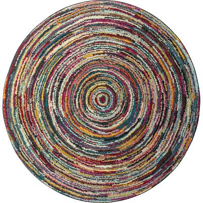 Teppich HEINE HOME Gr. 7, bunt (rot, bunt), B:u00d8100cm H:8mm Ø:100cm, Polypropylen, Kunstfaser, Teppiche Image