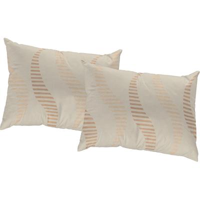 Dekokissen WIRTH "LUPARA" Gr. 3, beige (beige, gemustert), B:40cm L:60cm, Polyester, Baumwolle, Dekokissen_Sitzkissen_Kissenhüllen, Kissenhülle ohne Füllung, 2 Stück Image