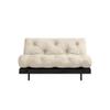 Daybett KARUP DESIGN "Daybett Roots Schlafsofa – Gästebett & Sofa aus FSC-Kiefer", beige (linen), B:140cm H:85cm, Bezug: 75% Baumwolle, 25% Leinen, , Daybetten, Inkl. Futonmatratze, in mehreren Größen & Farben erhältlich