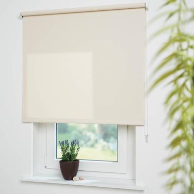 Seitenzugrollo LIEDECO "Uni" Gr. 16, beige (cream), B:192cm H:180cm, Polyester, Rollos, Montage ohne Bohren zum Klemmen mit separatem Klemmträger möglich Image