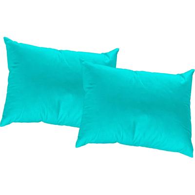 Dekokissen WIRTH "WirthNatur" Gr. 3, blau (türkis, unifarben), B:40cm L:60cm, Baumwolle, Dekokissen_Sitzkissen_Kissenhüllen, Kissenhülle ohne Füllung, 2 Stück Image