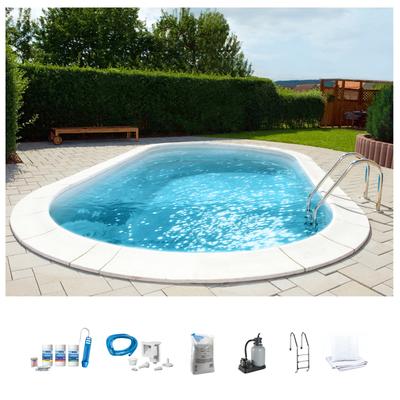 Ovalpool MY POOL BWT "PREMIUM mit sandfarbener Innenfolie", beige (weiß, sand), B:360cm H:120cm L:737cm, Schwimmbecken, Höhe 120 cm, in verschiedenen Größen Image