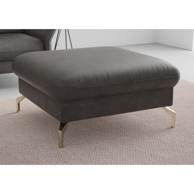 Hocker SIT & MORE "Fashion", grau (anthrazit), B:89cm H:45cm T:89cm, Hocker, Sitzhocker, inklusive Federkern, mit satinierten Nickelfüßen Image