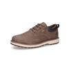Schnürschuh DOCKERS BY GERLI, Herren, Gr. 46, braun (dunkelbraun), Lederimitat, unifarben mit Farbeinsatz, Basic, Schuhe, Freizeitschuh mit Kaltfutter