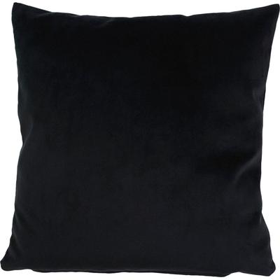 Dekokissen GÖZZE "Duval", schwarz (schwarz, unifarben), B:60cm L:60cm, Polyester, Dekokissen_Sitzkissen_Kissenhüllen, mit Reißverschluss, Kissenhüle ohne Füllung, 2 Stück Image