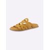 Pantolette HEINE, Damen, Gr. 40, gelb, Rindsleder, Glattleder, modisch, Schuhe