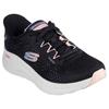 Slip-On Sneaker SKECHERS "ARCH FIT 2.0", Damen, Gr. 38, schwarz (schwarz, meliert), Textil, sportlich, Schuhe, Freizeitschuh mit Slip-ins