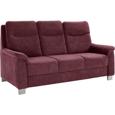 3-Sitzer SIT & MORE "Boccaccio", lila (chianti), B:190cm H:104cm T:96cm, Flachgewebe (100% Polyester), Kunstleder SOFTLUX, Luxus-Microfaser (90% Polyester, 10% Polyamid), Sofas, inklusive Federkern und Kopfteilverstellung Image
