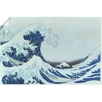 Wandbild ARTLAND "Die grosse Welle von Kanagawa. 1831", blau (farbe bild(er): blau), B:60cm H:40cm, Bilder, als Alubild, Outdoorbild, Leinwandbild, Poster, Wandaufkleber Image