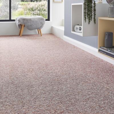 Teppichboden ANDIAMO "Gambia, Feinschlinge, Made in Belgium", orange (terrakotta), B:400cm H:7,2mm L:450cm, Kunstfaser, Teppiche, meliert, Breite 400 cm oder 500 cm, strapazierfähig, pflegeleicht Image