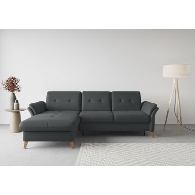 Ecksofa SIT & MORE "Göteborg", grau, B:268cm H:90cm T:176cm, Sofas, Sitztiefenverstellung und Federkern, wahlweise mit Bettfunktion Image