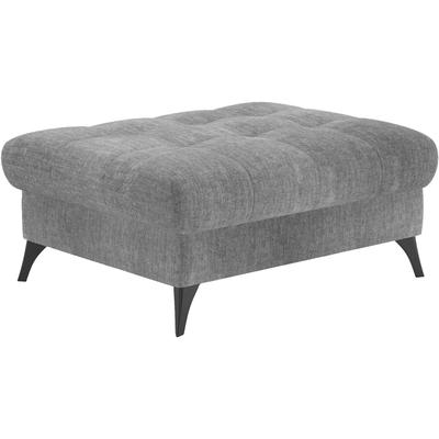 Hockerbank MR. COUCH "Blackburn II", grau (dolce 16 graphite), B:102cm H:46cm T:82cm, Dolce (100% Polyester), Hocker, Polsterhocker Fußhocker, Passend zu der Garnitur, mit Kaltschaum, bis 140 kg belastbar Image