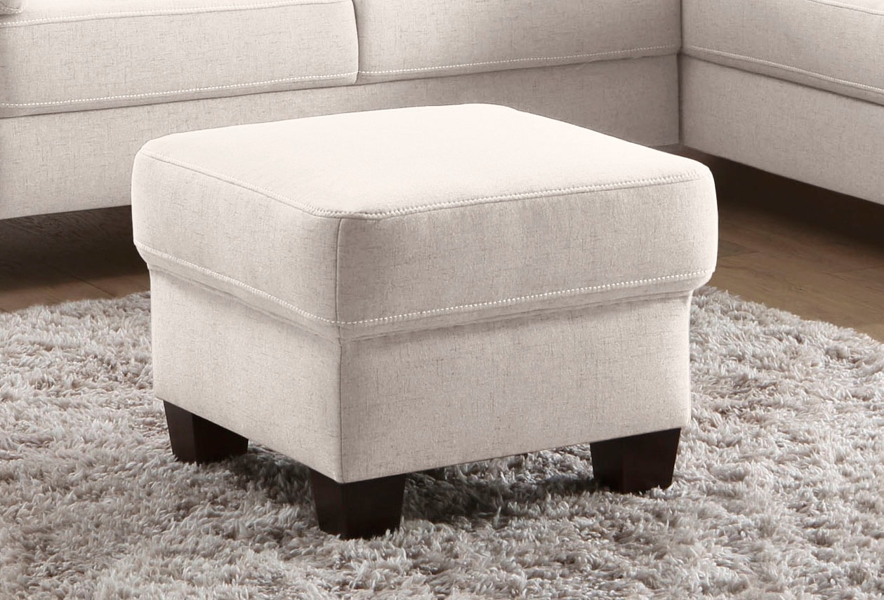 Polsterhocker HOME AFFAIRE "Arngast", beige (creme), B:58 H:48 T:58, Luxus-Microfaser (100% Polyester);Struktur fein, (100% Polyester);Luxus-Microfaser Lederoptik (100% Polyester), Hocker, passend zur »Arngast«-Serie Image