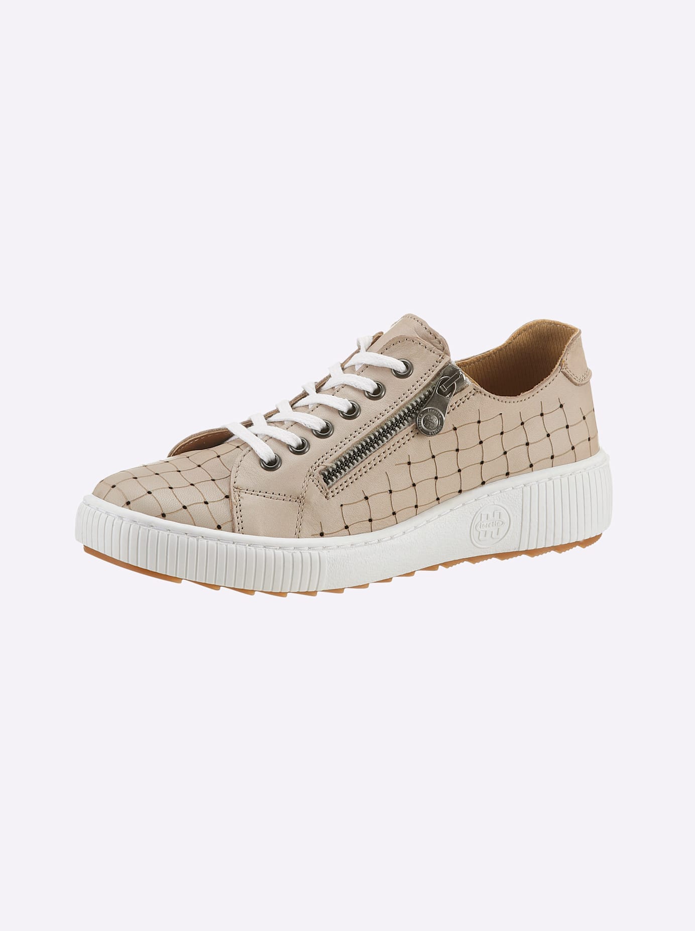 Sneaker CASUAL LOOKS, Damen, Gr. 42, beige, Glattleder, Schuhe Sneaker
