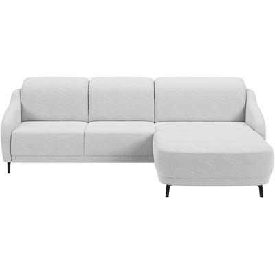 Ecksofa SIT & MORE "Blues L-Form", silber, B:271cm H:93cm T:191cm, 100% Polyester, Sofas, wahlweise mit Klapptisch und USB Image
