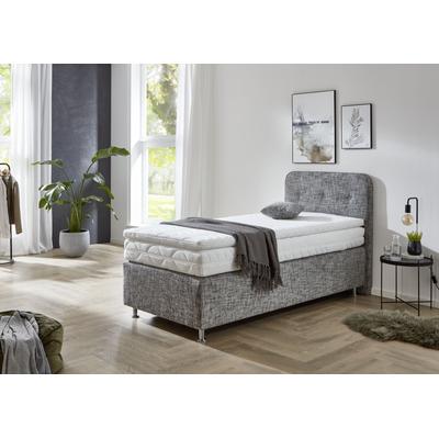 Boxspringbett "Sapporo", grau, L:210cm, WESTFALIA SCHLAFKOMFORT, Komplettbetten, Inkl. Zierkissen, wählbar in H2, H3 & H4 Image