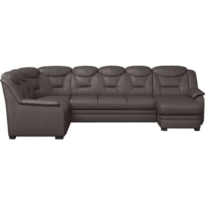 Wohnlandschaft COTTA "Marcus U-Form", braun (mud), B:330cm H:99cm T:211cm, 64% Polyurethan, 25% Polyester, 11% Baumwolle, Sofas, wahlweise mit Bettfunktion & Stauraum Image