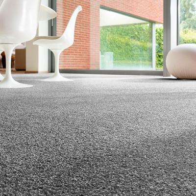 Teppichboden ANDIAMO "Rubinoy, Schlinge, Made in Belgium", grau (anthrazit), B:400cm H:8,5mm L:400cm, Kunstfaser, Teppiche, Breite 400 cm oder 500 cm, Wohnzimmer, strapazierfähig & robust Image