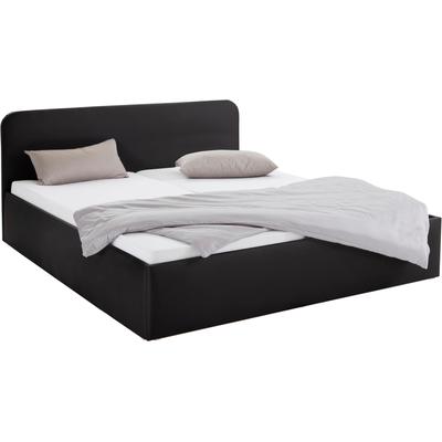 Polsterbett, schwarz, B:170cm L:210cm, Bezug Bett: wahlweise Microfaser (100% Polyester), Strukturstoff (77% Polyester, 23% Viskose) oder Kunstleder, Bonnell-Federkernmatratze: Mischgewebe (51% Polyprophlen, 39% Polyester, 10% Baumwolle),... Image