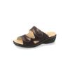 Pantolette BELVIDA, Damen, Gr. 42, gold (schwarz, goldfarben), Nubukleder, Glattleder, klassisch, Schuhe