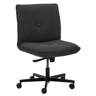 Drehstuhl MAYER SITZMÖBEL "myCOSYWORXX Homeoffice Sessel", grau (anthrazit, schwarz), B:58cm H:89cm T:64cm, Stoff, Stühle, besonders bequem gepolstert Image
