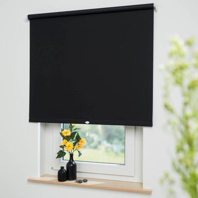 Springrollo LIEDECO "Uni" Gr. 15, schwarz, B:92cm H:180cm, Kunststoff, Metall, Polyester, Rollos, Rollo Hergestellt in Deutschland Image