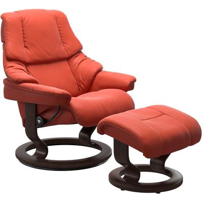 Relaxsessel STRESSLESS "Reno", braun (henna), B:88cm H:98cm T:78cm, Sessel, mit Classic Base, Größe S, M & L, Gestell Wenge Image