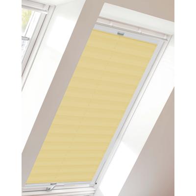 Dachfensterplissee SUNLINES "StartUp Style Crepe", gelb (gelb, weiß), B:77,6cm H:93,9cm, Obermaterial: 100% Polyester, Plissees, mit Führungsschienen Image