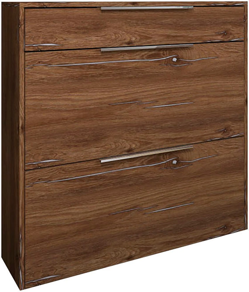 Schuhschrank BORCHARDT MÖBEL "Oliva", braun (eiche vintage), B:89cm H:88cm T:24cm, Schränke, Schuhschrank, Wandmontage, stehende Montage & Glasböden unter Mehr aus der Serie