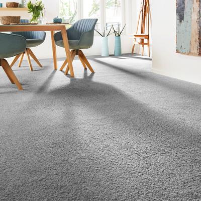 Teppichboden ANDIAMO "Verona, Velours, Made in Belgium", grau, B:500cm H:6mm L:1000cm, Kunstfaser, Teppiche, Uni Farben, Breite 400 cm oder 500 cm, strapazierfähig, pflegeleicht Image