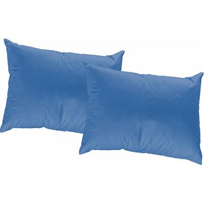 Dekokissen WIRTH "SUNBONE" Gr. 2, blau (blau, gemustert, unifarben), B:50cm L:50cm, Polyester, Dekokissen_Sitzkissen_Kissenhüllen, Kissenhülle ohne Füllung, 2 Stück Image