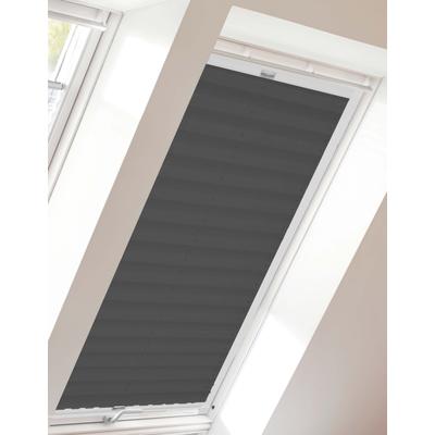 Dachfensterplissee SUNLINES "Young Style Crush", grau (anthrazit, weiß), B:61,4cm H:115,9cm, Obermaterial: 100% Polyester, Plissees, mit Führungsschienen Image