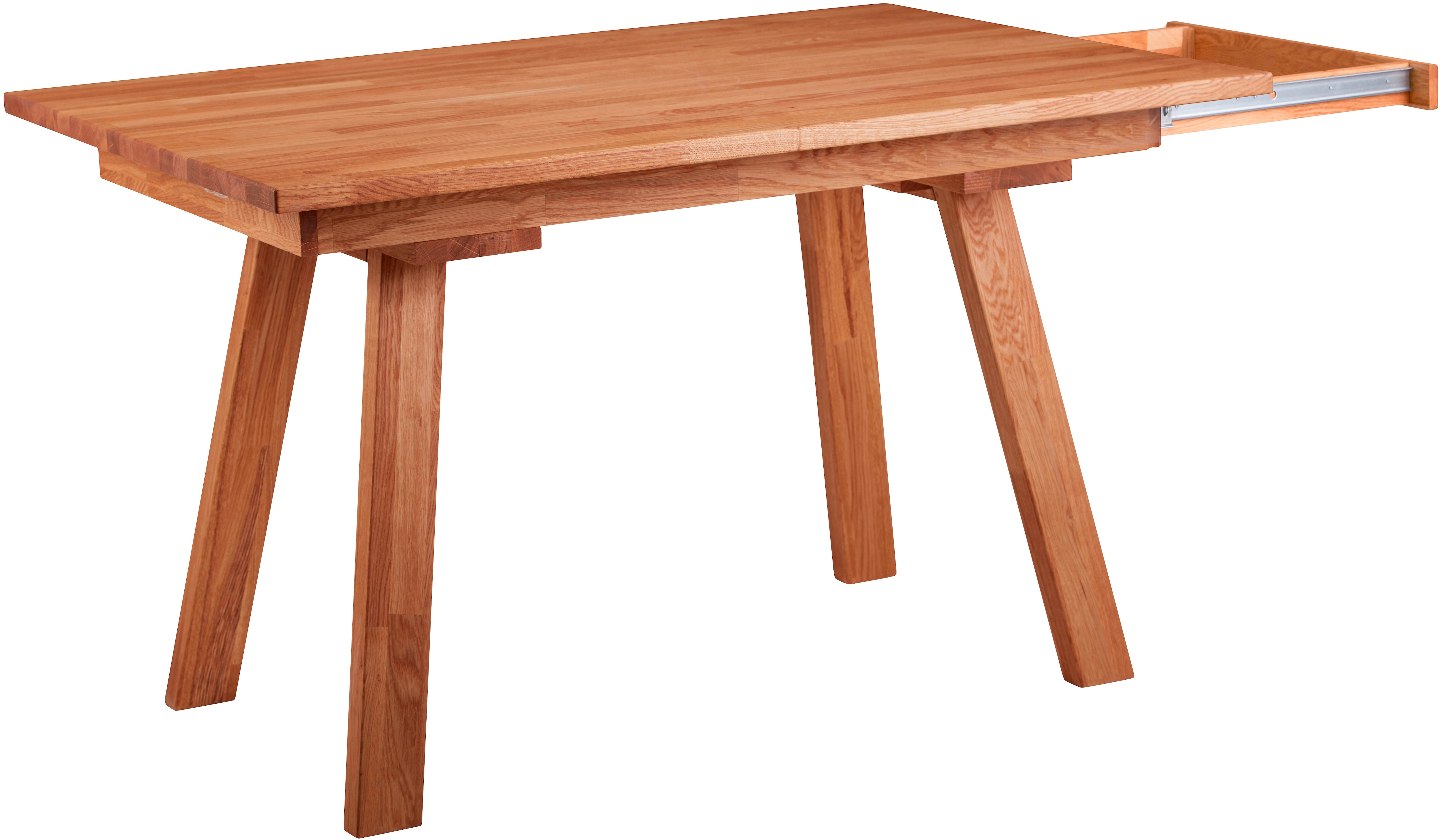 Esstisch MASSIVLINE & MORE "Lorenzo/Roberto, Küchentisch, Tisch, Esstisch, Holztisch", braun (4, fuß, gestell,braun, braun, braun), B:125cm H:75cm T:85cm, Tische, Massivholztisch, Wahlweise mit Einlegeplatte