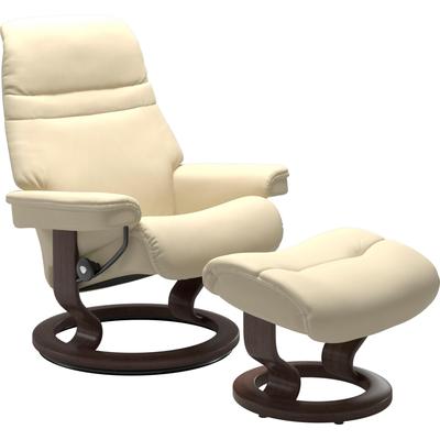 Relaxsessel STRESSLESS "Sunrise", beige (vanilla paloma), B:79cm H:103cm T:73cm, Leder BATICK: BATICK ist ein leicht korrigiertes, durchgefärbtes und genarbtes Möbelleder, bei dem die meisten Unebenheiten und Spuren in der Regel entfernt wurden.,... Image