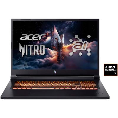 ACER Gaming-Notebook "ANV17-41 RTX 5050/5060/5070", schwarz (obsidian schwarz), 32 GB RAM 1000 GB SSD, Ryzen 7, Windows 11 Home (64 Bit), Notebooks