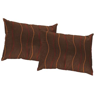 Dekokissen WIRTH "Sepino" Gr. 2, orange (orange, gemustert), B:50cm L:50cm, Polyester, Baumwolle, Dekokissen_Sitzkissen_Kissenhüllen, Kissenhülle ohne Füllung, 2 Stück Image