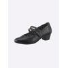 Pumps JANA, Damen, Gr. 37, schwarz, Lederimitat, feminin, Schuhe Spangenpumps