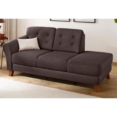 Recamiere HOME AFFAIRE "Trondheim", braun (dunkelbraun), B:194cm H:89cm T:92cm, Luxus-Microfaser Lederoptik (100% Polyester), Struktur weich ( 97% Polyester, 3% Baumwolle), Luxus-Microfaser ALTARA NUBUCK (100% Polyester), Sofas, Longchair,... Image
