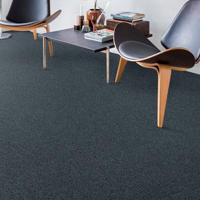 Teppichboden ANDIAMO "Tulsa, Schlinge, Made in Belgium", blau, B:400cm H:6mm L:350cm, Kunstfaser, Teppiche, meliert, Breite 400 cm oder 500 cm, strapazierfähig & pflegeleicht Image