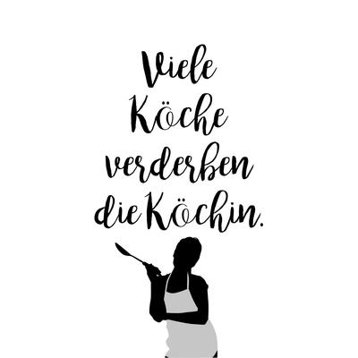 Wanddekoobjekt QUEENCE "Köchin", schwarz, B:30cm H:45cm T:0,1cm, Stahl, Wanddekoobjekte, Stahlschild, Blechschild, Spruch, Witzig, Wanddeko, retro, 20x30cm Image