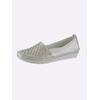Slipper GEMINI, Damen, Gr. 41, silber (silberfarben), Glattleder, sportlich, Schuhe
