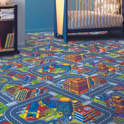 Teppichboden ANDIAMO "City, Schlinge, Made in Belgium", grau, B:200cm H:6,5mm L:400cm, Kunstfaser, Teppiche, Spielteppich, Straßenteppich, Breite 200 cm oder 400 cm, Kinderzimmer Image
