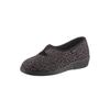 Hausschuh FISCHER, Damen, Gr. 37, grau, Textil, Basic, Schuhe