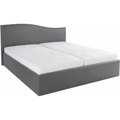 Polsterbett, grau, B:192cm L:210cm, Bezug Bett: Kunstleder, Bonnell-Federkernmatratze: 51% Polypropylen, 39% Polyester und 10% Baumwolle, Kaltschaummatratze: 100% Polyester, Bezug abnehm- und waschbar bis 60u00b0C, WESTFALIA SCHLAFKOMFORT, Betten,... Image