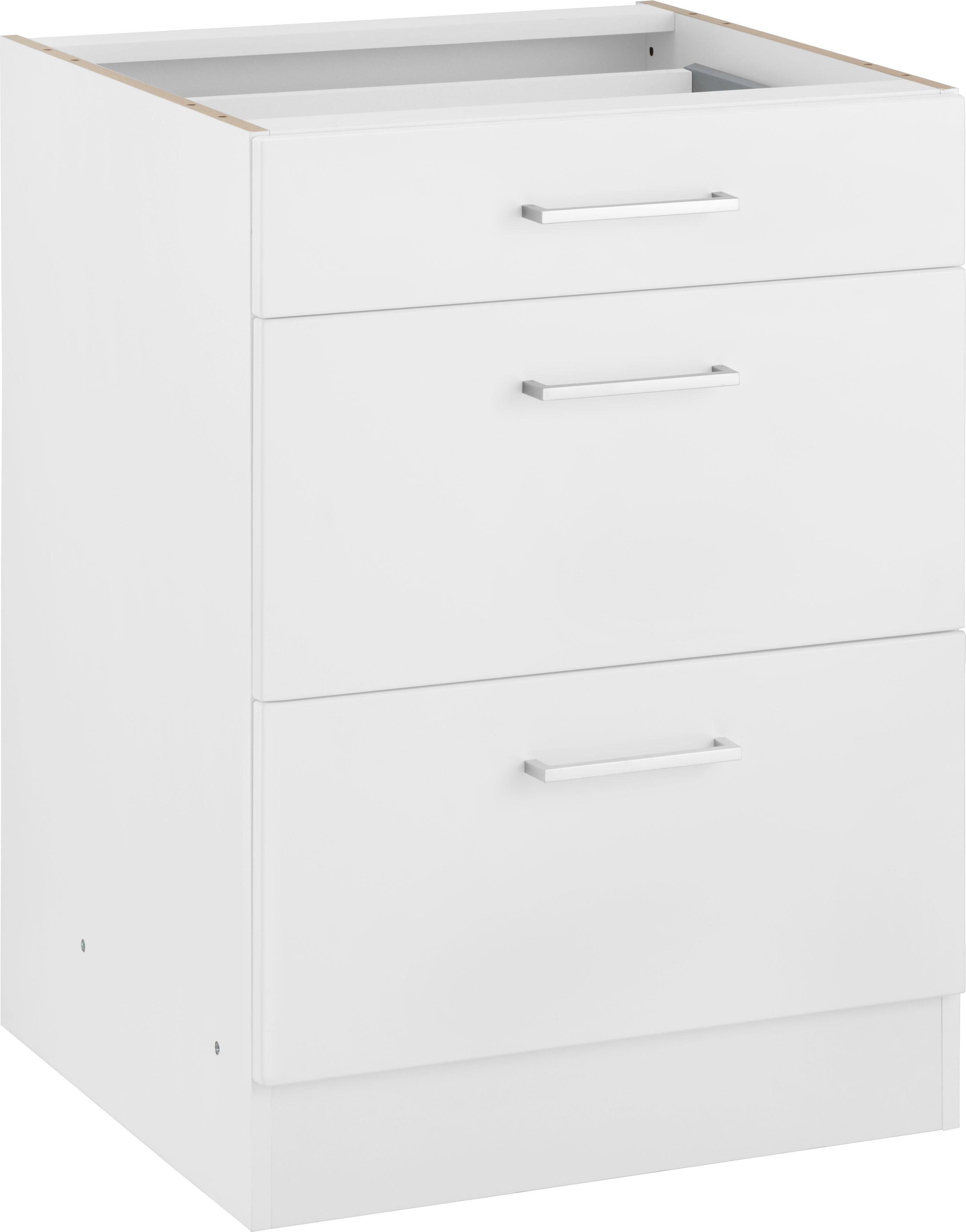 Unterschrank KOCHSTATION "KS-Kehl", weiß, B:60cm H:82cm T:60cm, MDF, Schränke, ohne Arbeitsplatte Image