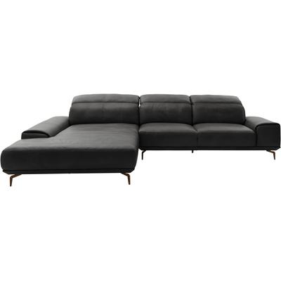 Wohnlandschaft MUSTERRING "MR 2490", grau (anthrazit, b), B:342cm T:207cm, Sofas, Bronze-Fuß, Sitzhöhe 48cm, wahlweise mit Funktionen, Maße 342 x 207 cm Image