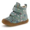 Lauflernschuh NATURINO "Bubble Wide", Kinder, Gr. 21, grün blumen, Veloursleder, geblümt, casual, Schuhe, Klettstiefel mit Wollfutter, Größenschablone zum Download